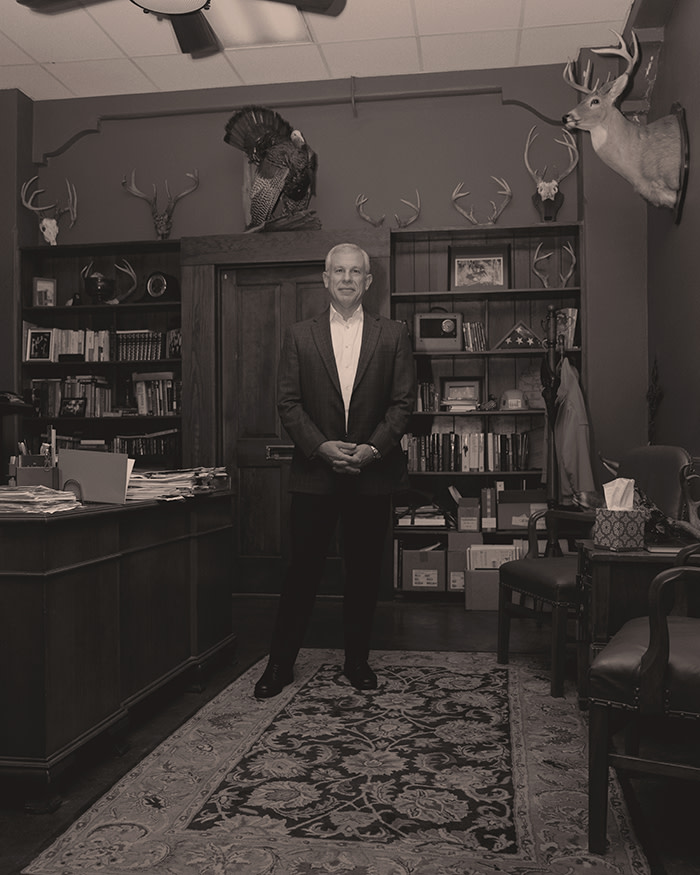 Gene Mills at his office in Baton Rouge, Louisiana