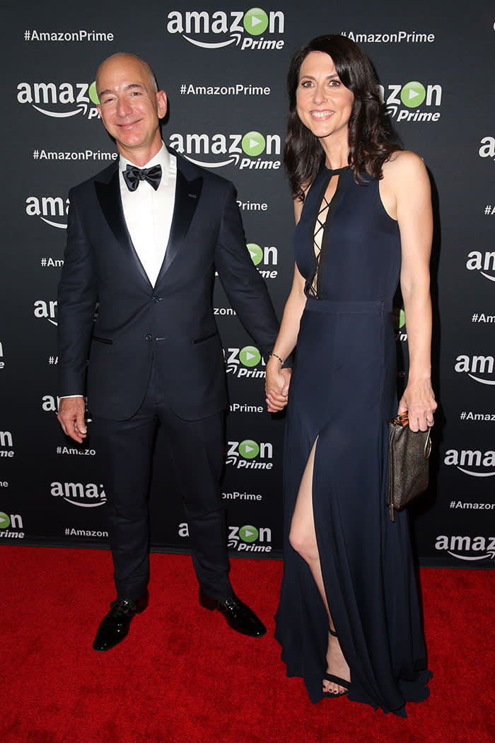 Jeff and MacKenzie Bezos in 2015 — the couple divorced this year