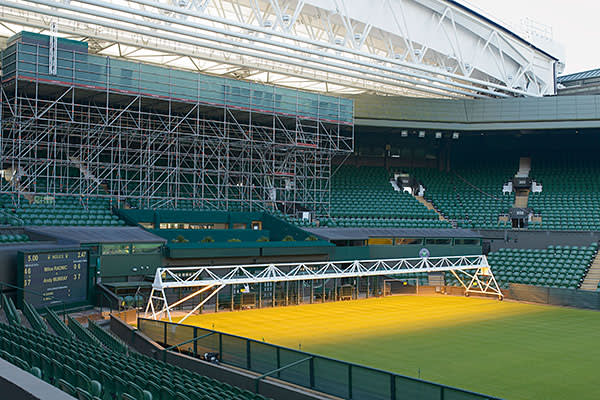Centre Court with the lighting system in use. (C) Leo Goddard