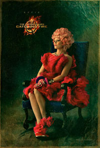 Elizabeth Banks as Effie Trinket in 'The Hunger Games: Catching Fire'