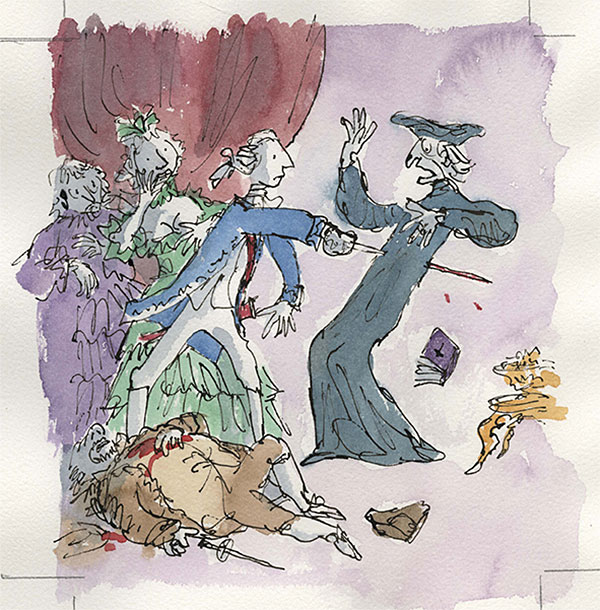 From 'Candide' by Voltaire, illustrated by Quentin Blake (The Folio Society, 2011)