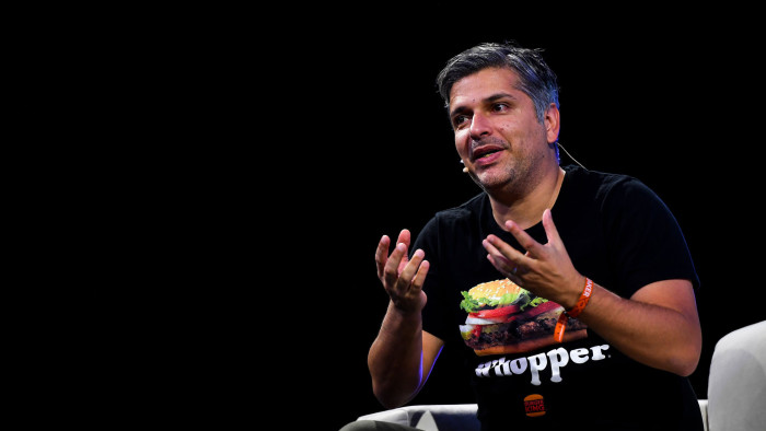 LISBON , PORTUGAL - 7 November 2019; Fernando Machado, CMO, Burger King, on ContentMakers Stage during the final day of Web Summit 2019 at the Altice Arena in Lisbon, Portugal. (Photo By Piaras Ã“ MÃ­dheach/Sportsfile for Web Summit via Getty Images)