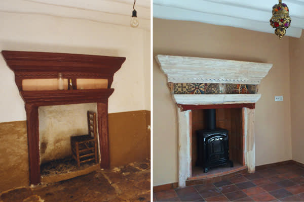 Winter lounge before and after renovation