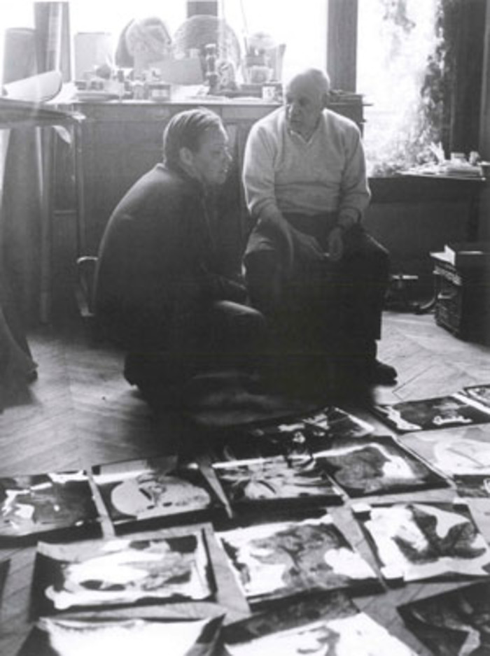 Heinz Berggruen in Picasso’s Cannes studio in 1962