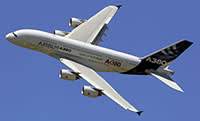 File photo shows an Airbus A380 taking part in a flying display during the Paris Air Show at the Le Bourget airport near Paris in this June 26, 2011 file photo