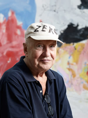 Georg Baselitz in his studio