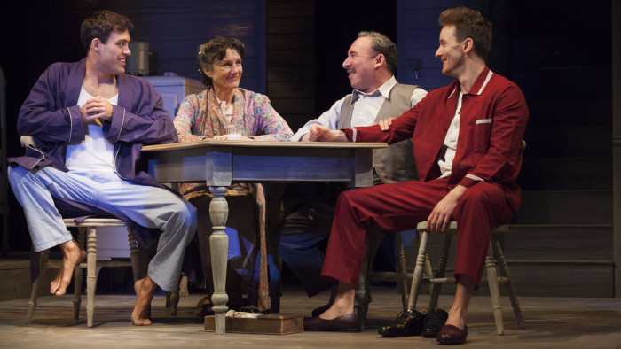 Alex Hassell, Harriet Walter, Antony Sher and Sam Marks in the RSC's 'Death of a Salesman'