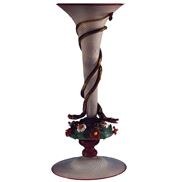 Glass goblet. Italy, 18th century