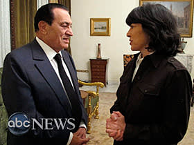 Christiane Amanpour interviewing Hosni Mubarak, 2011