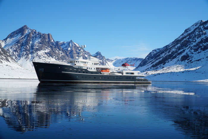 Motor Yacht LEGEND - Greenland Yacht and Heli - Image Credit Y.CO photo by Powderbird