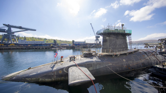 POOL PHOTOGRAPH - JAMES GLOSSOP, THE TIMES EMBARGOED UNTIL 0001 FRI 3rd MAY General view of HMS Vigilant, part of the UK's Trident nuclear deterrent. A media tour of the submarine was arranged to mark 50 years of the continuous at sea nuclear deterrent (CASD). HM Naval Base Clyde, Faslane, Scotland. 29-04-19