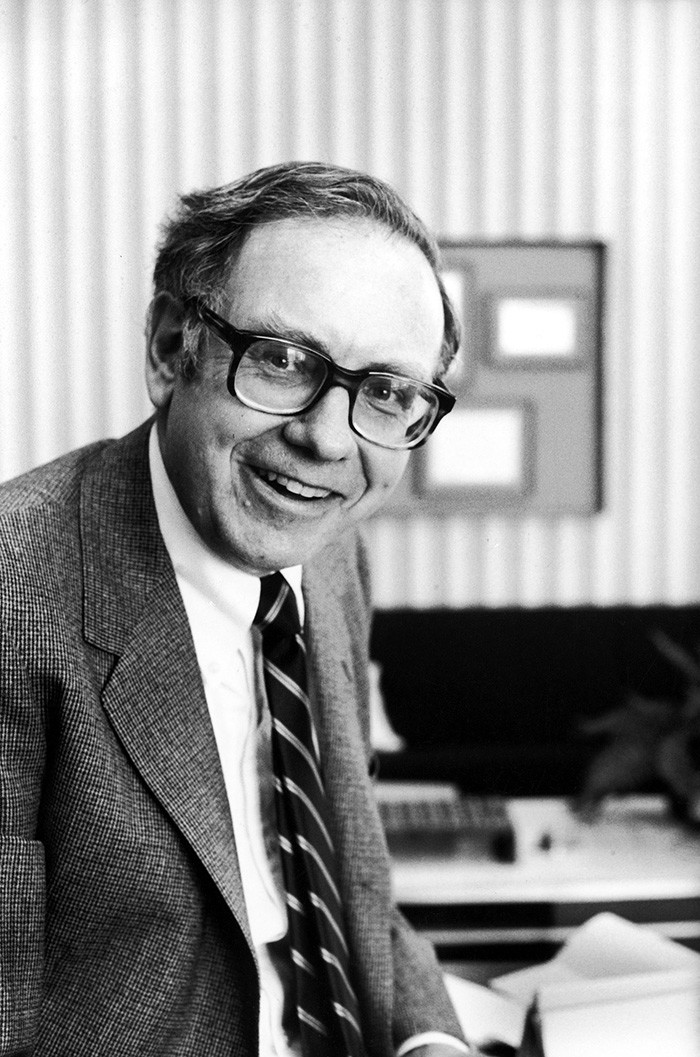 A portrait of Buffett taken in 1980. Now 88, he remains at the helm of his company because he still enjoys it: “Why do I get up every day and jump out bed? Because I love what I do and I love the people I do it with” 