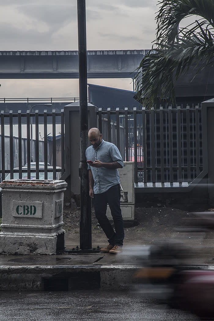 Neil Munshi in the Marina district, Lagos Island