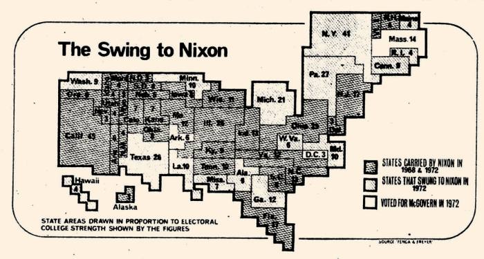 The FT's 1972 US election cartogram