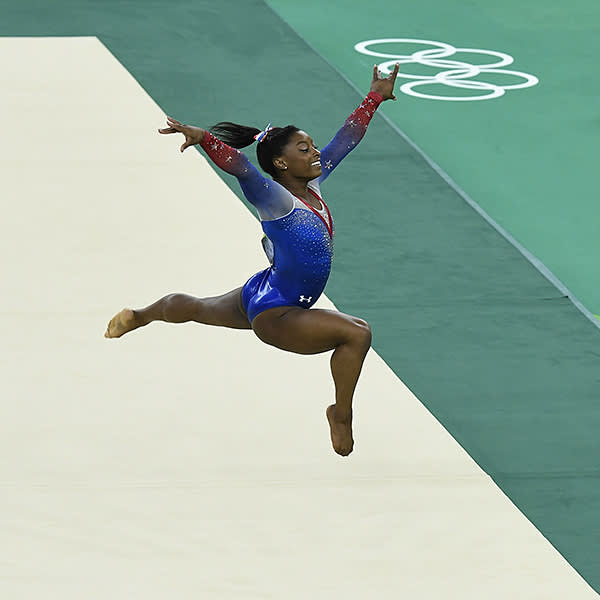 Simone Biles won gold for her floor routine at the Rio Olympics