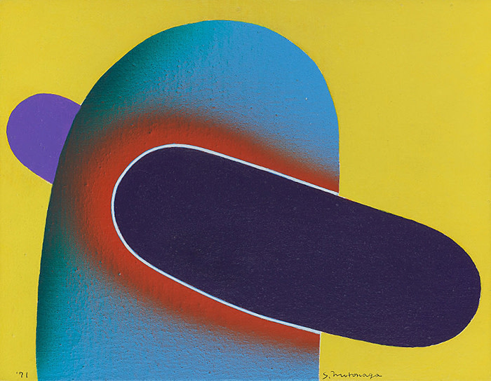 Sadamasa Motonaga Untitled, 1971 Acrylic color on canvas, 20.5x26.5 cm. Courtesy NUKAGA GALLERY