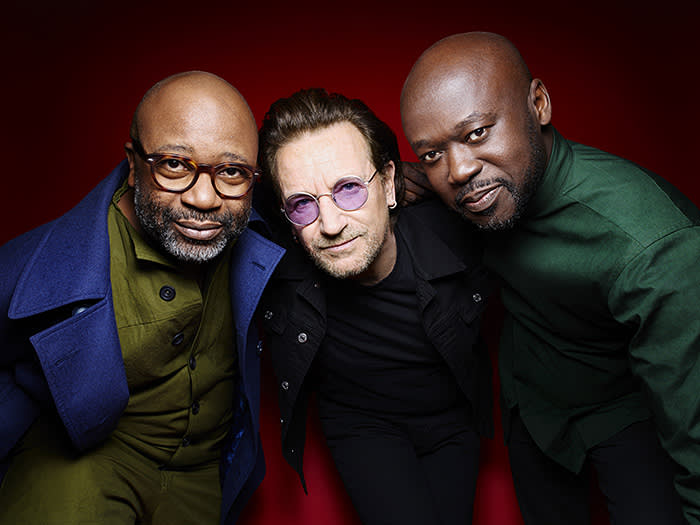 David Adjaye, Bono, and David Adjaye, photographed by Rankin.