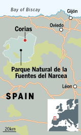 Map of Corias, Spain