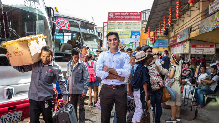 May 30, 2016 - Phnom Penh, Cambodia. Shivam Tripathi, Co-founder and CEO of CamboTicket. © Nicolas Axelrod / Ruom for Financial Times