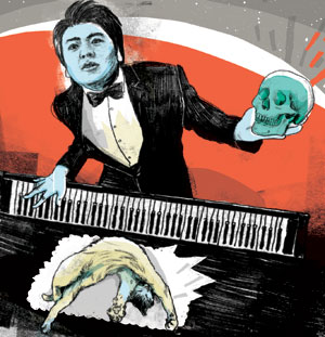 Illustration of Lang Lang, the pianist for The Diary: Mark Damazer
