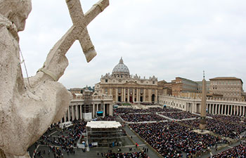 Pope Francis celebrates mass in St Peter’s Square in October