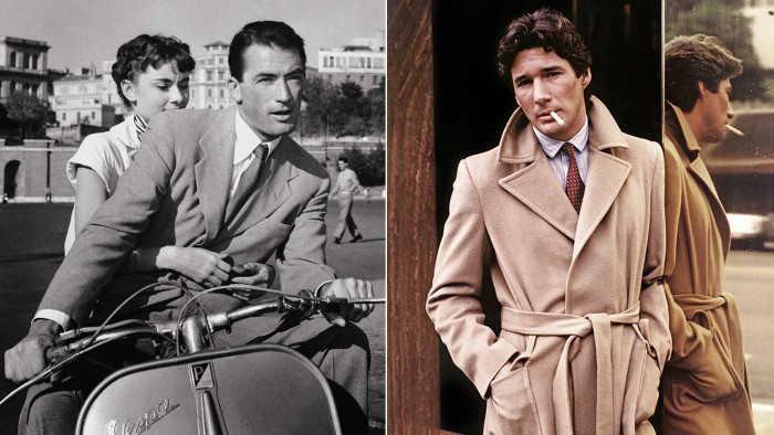 Audrey Hepburn and Gregory Peck in ‘Roman Holiday’ (1953); Richard Gere in ‘American Gigolo’ (1980)
