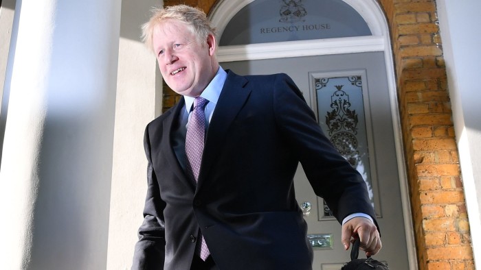 Conservative MP Boris Johnson leaves his home in London on June 18, 2019. - The six contenders left in the race to replace Theresa May as Britain's prime minister are scrambling for votes as the second ballot of the 313 Conservative MPs takes place today. (Photo by Ben STANSALL / AFP)BEN STANSALL/AFP/Getty Images