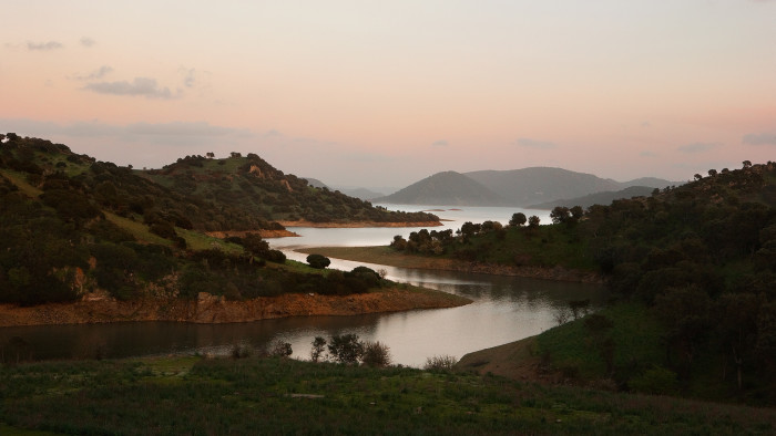 The Mulargia Lake in southern Sardinia