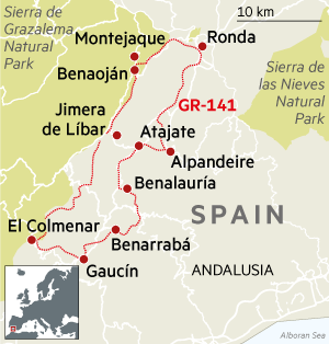 Andalusia Spain walking map