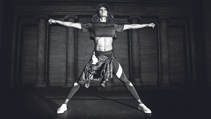 Image from new Nike campaign with athlete Sanya Richards-Ross wearing ‘NikeLab x RT: Training Redefined’