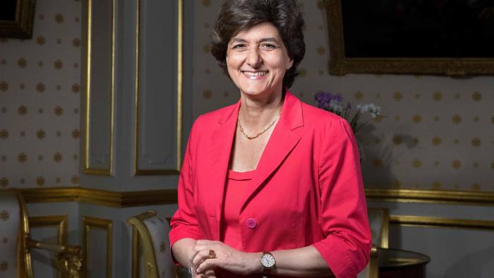 (FILES) In this file photo taken on June 15, 2017 French Defence Minister Sylvie Goulard poses in her office in Paris. - French President proposed on August 28, 2019, former Minister Sylvie Goulard to represent France in the next European Commission. (Photo by joel SAGET / AFP)JOEL SAGET/AFP/Getty Images