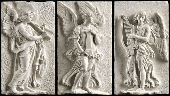 LAW 2019 TRINITY FINE ART Exhibition: Three Angels from the Reredos for Saint Paul’s Cathedral, London Attilio Piccirilli (1866-1945) and Furio Piccirilli (1868-1949), after designs by Thomas Garner (1839-1906) and Jean Guillemin (1836-?) Three Angels from the Reredos for Saint Paul’s Cathedral, London, 1886-87 Marble 73 cm high x 40 cm wide