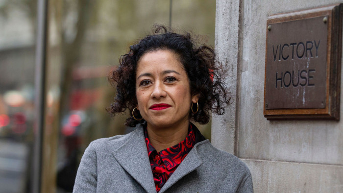 Mandatory Credit: Photo by Jeff Gilbert/Shutterstock (10469053f) Television presenter and journalist, Samira Ahmed arrives at the Central London Employment Tribunal to attend an equal pay case hearing against the BBC. Samira Ahmed employment tribunal, London, UK - 07 Nov 2019 Samira Ahmed, who presents Newswatch on BBC One and Radio 4's Front Row claims she was paid less than male colleagues for doing equivalent work under the Equal Pay Act.