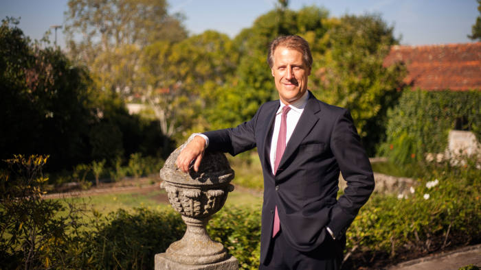 Adrian Bridge, managing director of the company which makes Taylor’s, Croft and Fonseca port, in his garden near Porto 