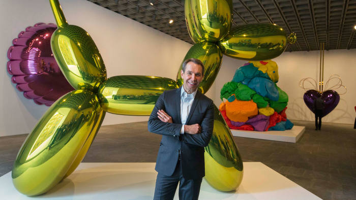 Jeff Koons, pictured at his New York retrospective last month