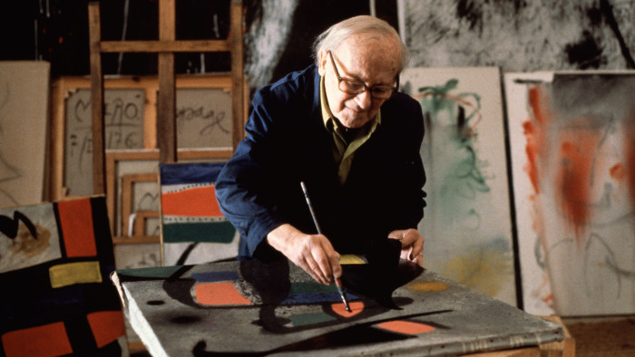 Joan Miro at his workshop