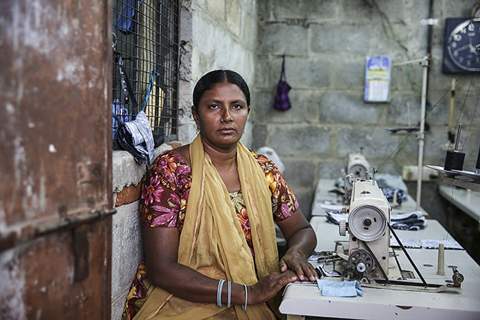 Shahjehan Syed owns and runs a stitching center in Bangalore, India. With the help of loans from Ujjivan she has been able to, over the years, purchase more machinery, thereby increasing her buiness.