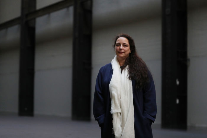 Tania Bruguera at Tate Modern at the opening of her commission 'Tania Bruguera: 10,142,926' in October 2018