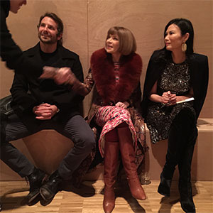 Bradley Cooper, Anna Wintour and Wendi Deng at the Givenchy show