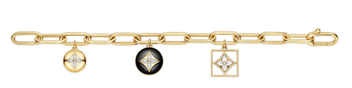 Louis Vuitton Fine Jewellery B Blossom bracelet — Yellow and white gold, onyx, white mother of pearl and diamonds, €14,000