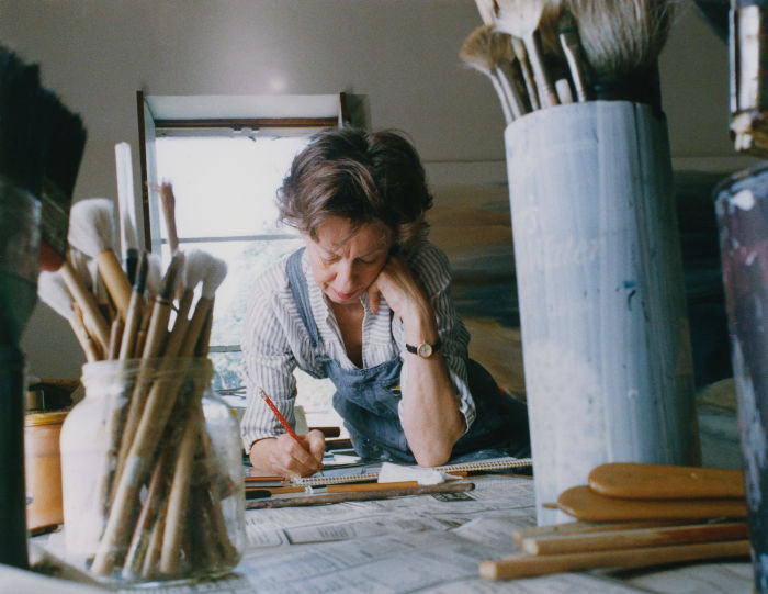 Rosamond Brown in her studio at 5 Pollock’s Path, 1987. Rosamond first arrived in Hong Kong in 1964. Photographer: Frank Fishbeck
