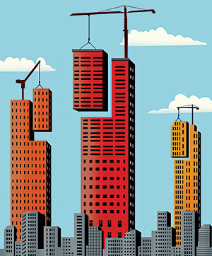 Towering ambitions story illustration for Business Education European Business Schools ranking 2014