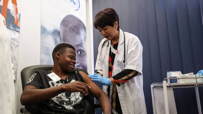KWAZULU-NATAL, SOUTH AFRICA  NOVEMBER 30:  Nkosiyazi Mncube (23), is the first participant in the HIV vaccine trials at the MRC clinic on November 30, 2016 in KwaZulu-Natal, South Africa. South Africa launched a major clinical trial of an experimental vaccine against the AIDS virus, which scientists hope could be the cure for the disease.  (Photo by Gallo Images / The Times / Jackie Clausen)