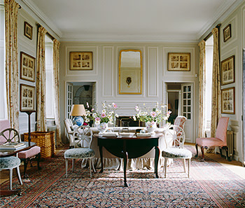 The Duke of Beaufort’s drawing room at Swangrove, Gloucestershire, in 1996