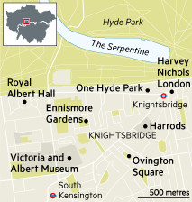 Map of Knightsbridge