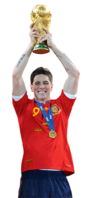 Fernando Torres after Spain’s 2010 World Cup win