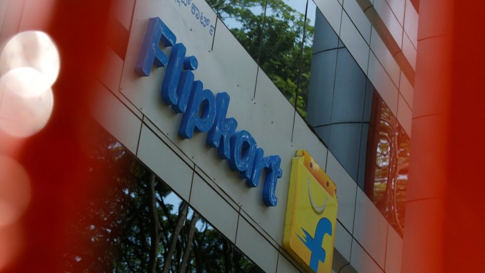 FILE PHOTO: The logo of India's e-commerce firm Flipkart is seen on the company's office in Bengaluru, India April 12, 2018. REUTERS/Abhishek N. Chinnappa/File Photo