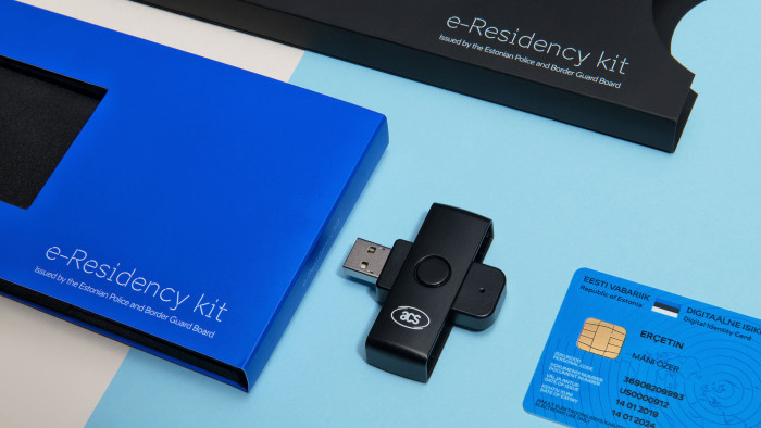 E-residency set up kit for Estonia's e-government programme. Handout.