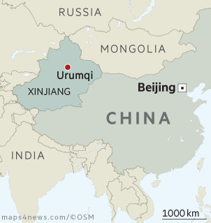 Map: Xinjiang China