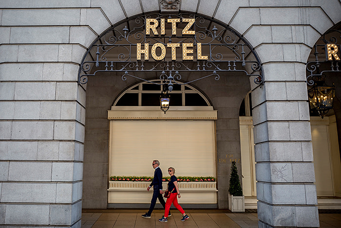 The Ritz hotel, currently closed down due to the COVID-19 pandemic, is pictured in central London on May 18, 2020. - Luxury London hotel The Ritz, currently shut owing to the coronavirus outbreak, has been sold to a Qatari buyer, lawyers overseeing the deal have confirmed, for reportedly just under $1.0 billion. &quot;It is a privilege to become the owner of the iconic Ritz Hotel and have the opportunity to build on its innate style and grand traditions,&quot; the unnamed buyer said a statement issued by law firm Macfarlanes. &quot;During this COVID-19 crisis, our first priority is towards the staff of The Ritz, who together are the essence of The Ritz's 115-year-old reputation. (Photo by Tolga AKMEN / AFP) (Photo by TOLGA AKMEN/AFP via Getty Images)